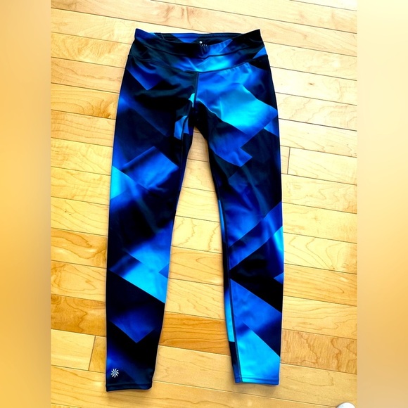 Athleta Pants - Athleta Blue Geometric Leggings